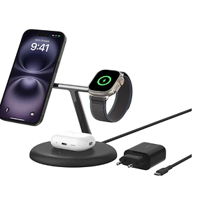 Soporte magnético de carga inalámbrica 3 en 1 con Qi2 (15 W)