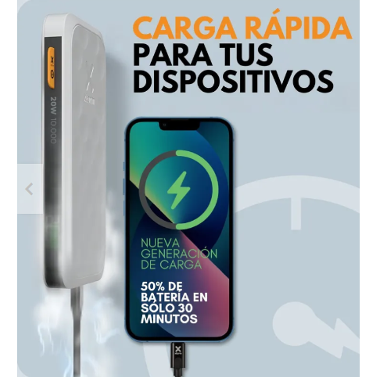 Batería 10.000 mAh 2xUSB-C 1xUSB-A 20W Go2 Series Xtorm negro medianoche 5