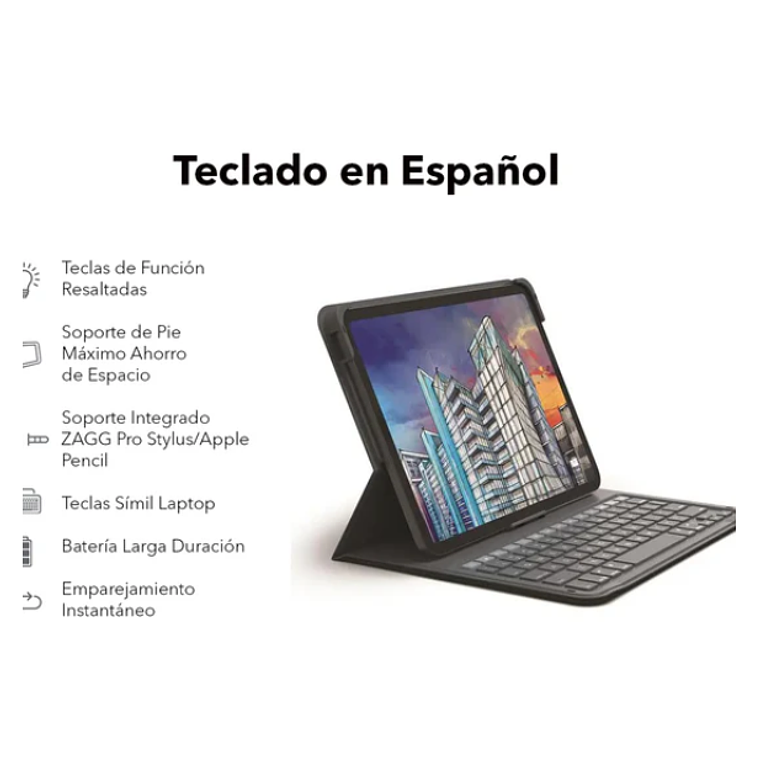 Funda con teclado en español Messenger Folio 2 para iPad 10 Gen 10,9