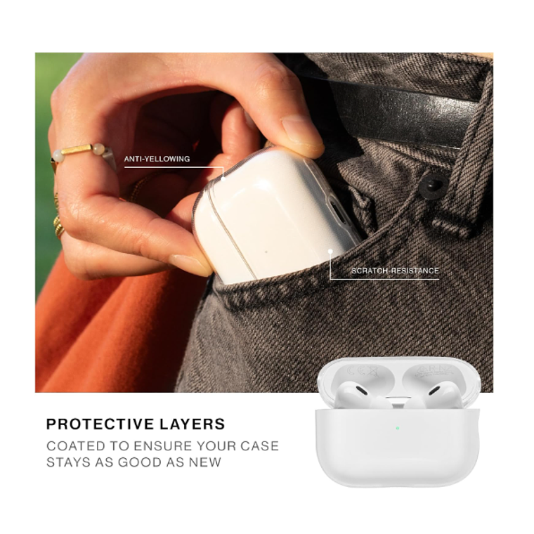 Funda transparente para AirPods Pro 2 4