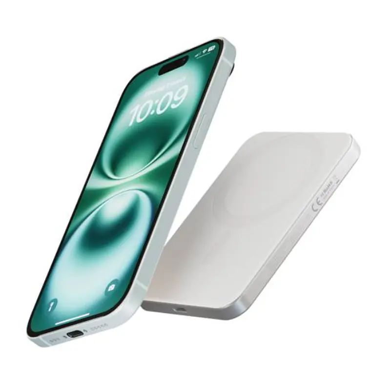 Batería 5.000 mAh carga magnetica 15W Qi2 Zens Blanca 4