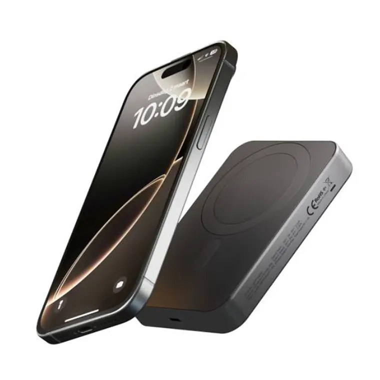 Batería 10.000 mAh carga magnetica 15W Qi2 Zens negra 4