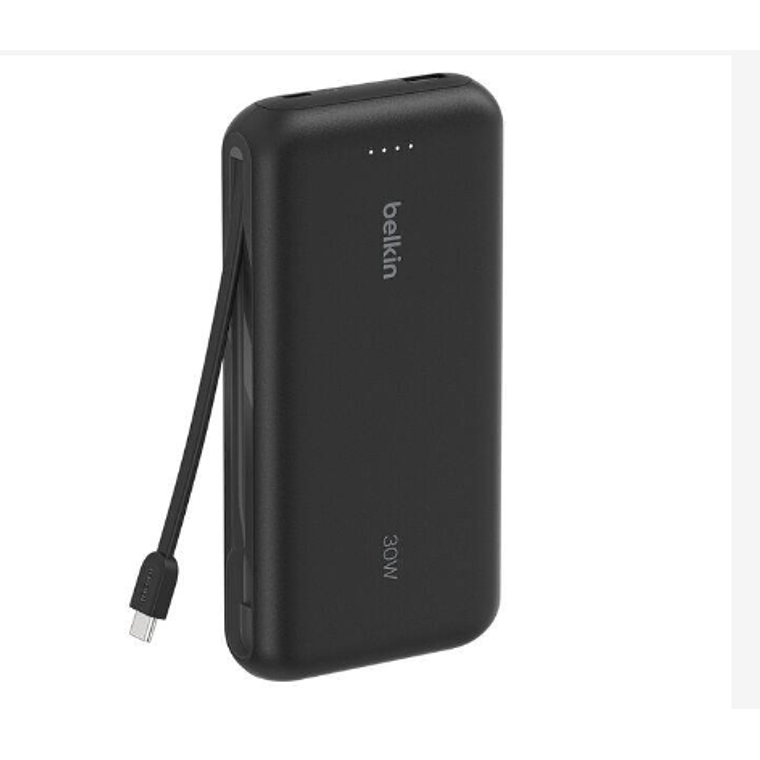 Batería 20.000 mAh 30W PD con cable USB-C Belkin negra 1