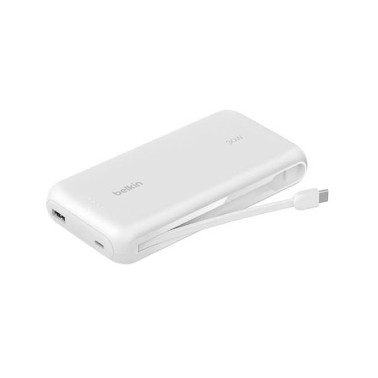 Batería 20.000 mAh 30W PD con cable USB-C Belkin blanca 1