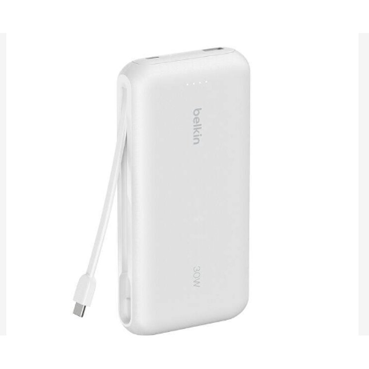 Batería 20.000 mAh 30W PD con cable USB-C Belkin blanca 6
