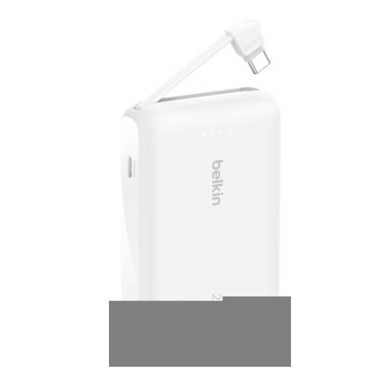 Batería 10.000 mAh 20W PD con cable USB-C Belkin blanca 2