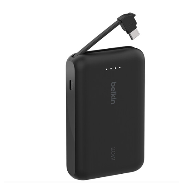 Batería 10.000 mAh 20W PD con cable USB-C Belkin negra 2