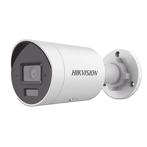 Cámara IP Tipo Bala Hikvision de 2MP (1920 x 1080), Lente de 2.8mm, IR hasta 40m, IP67, Micrófono Integrado, Color Blanco