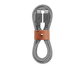 Cable USB-C a USB-C 1,2 Mt Belt Native Union Zebra
