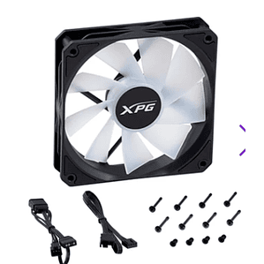 Ventilador XPG Vento R 120 ARGB PWM (LEDs sincronizables, 1600rpm, Negro)