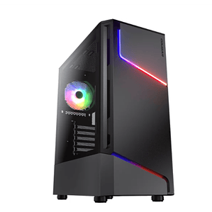 Gabinete Gamer Cougar MX360 ARGB (ATX, Vidrio Templado, 1 Ventilador, Negro)