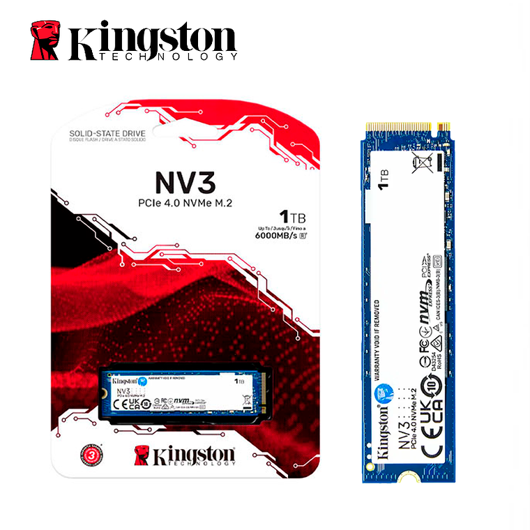 Disco Duro 1TB interno SSD | Kingston NV3 M.2 2280 NVMe 3