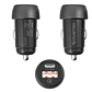 Cargador rápido de auto 30W 1xUSB-A 1xUSB-C Dusted negro - Miniatura 3