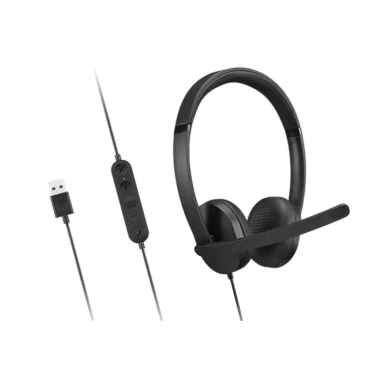 Auriculares Lenovo Stereo Headset Gen2 Conectividad Alámbrica USB-A Negro 1