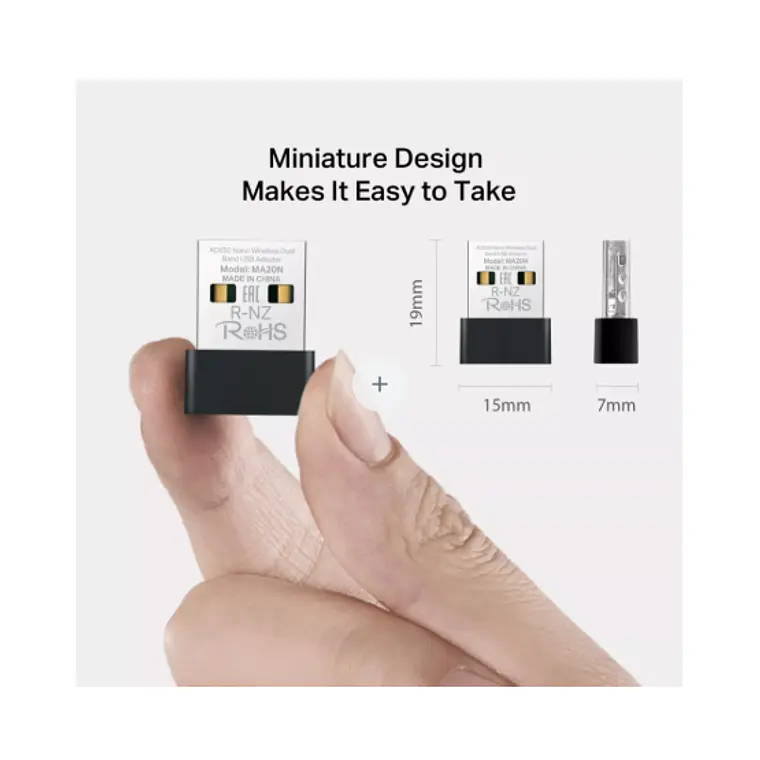 Adaptador USB WiFI TP-Link - Mercusys MA14N AX300 Nano  3