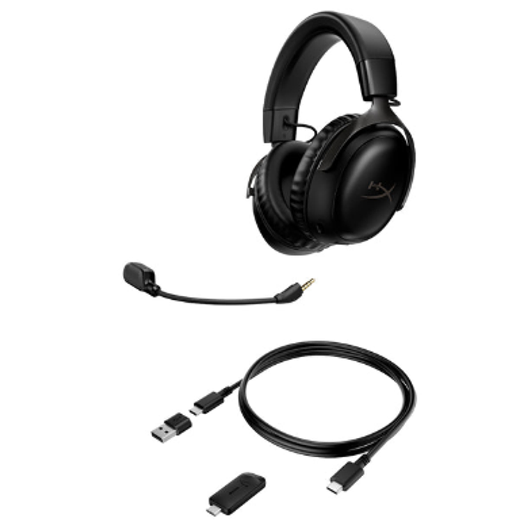 Audifonos Gamer Inalámbrico HyperX Cloud III, Micrófono, 120 hrs batería, 3.5mm, USB-C USB-A, Black 7