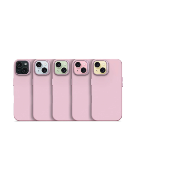 Funda silicona con MagSafe para iPhone 15/14/ 13 Decoded Rosado 6