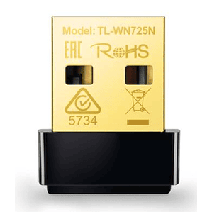 Adaptador Nano USB TP-Link TL-WN725N N150 de alta velocidad, Diseño liso y brillante