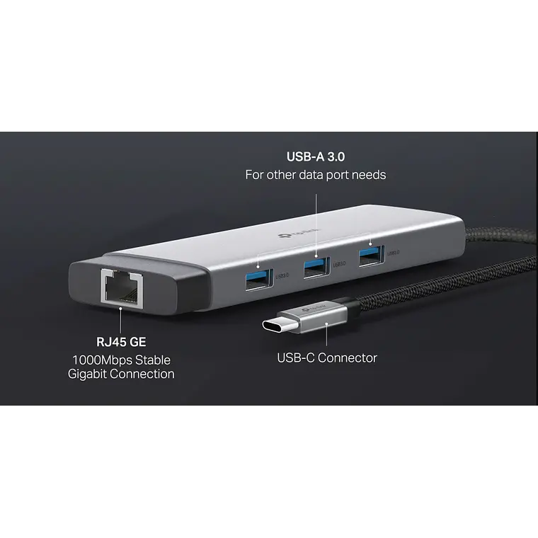 Hub USB-C 9 en 1 con Puerto HDMI 4K@60Hz, Ranuras para SD y microSD y Carga Rápida, TP-Link  5