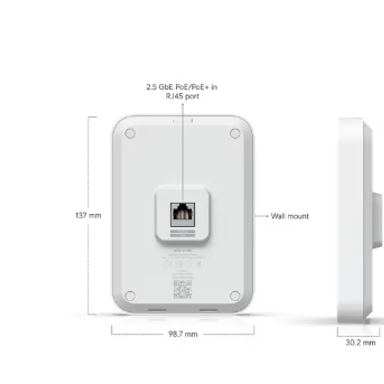 Punto de acceso Ubiquiti U7 IW UniFi U7 Wi-Fi 7 para pared 2