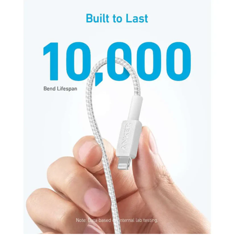 Cable trenzado Anker 322, Color Blanco 4