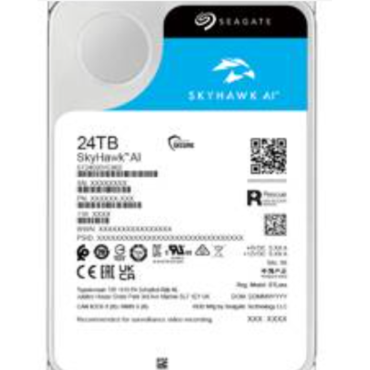 Disco duro 24TB interno | Seagate SkyHawk Ai SATA 7200rpm 4