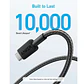 Cable trenzado Anker 322 PowerLine USB-A a USB-C, 0.9 m, 15 W, Color Negro - Miniatura 2