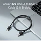 Cable trenzado Anker 322 PowerLine USB-A a USB-C, 0.9 m, 15 W, Color Negro - Miniatura 5