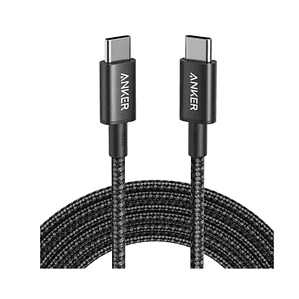 Cable trenzado Anker 322 PowerLine USB-C a USB-C, 1 m, 60 W, Color Negro