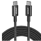 Cable trenzado Anker 322 PowerLine USB-C a USB-C, 1 m, 60 W, Color Negro - Miniatura 1