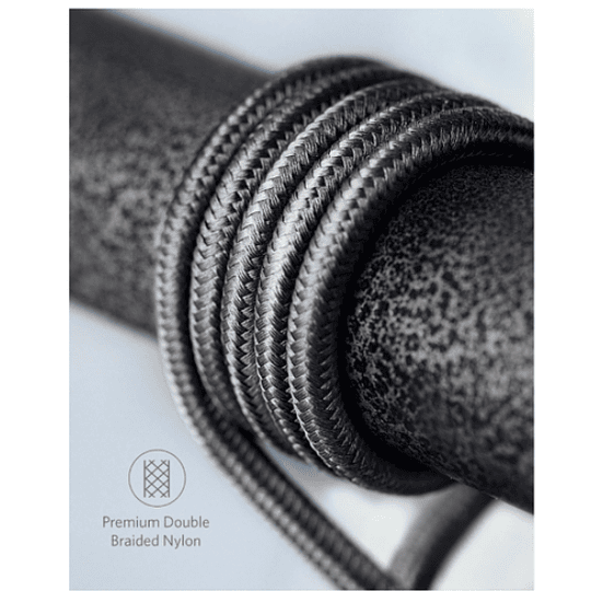 Cable trenzado Anker 322 PowerLine USB-C a USB-C, 1 m, 60 W, Color Negro