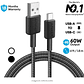 Cable trenzado Anker 322 PowerLine USB-A a USB-C, 1.8 m, 60W, Color Blanco - Miniatura 2