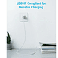 Cable trenzado Anker 322 PowerLine USB-A a USB-C, 1.8 m, 60W, Color Blanco - Miniatura 4