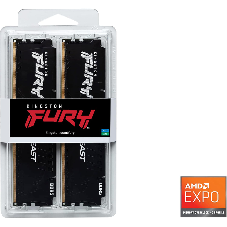 Memoria 32GB DDR5 6000Mhz CL36 Dimm (2x 16GB) FURY Beast Black EXPO 5