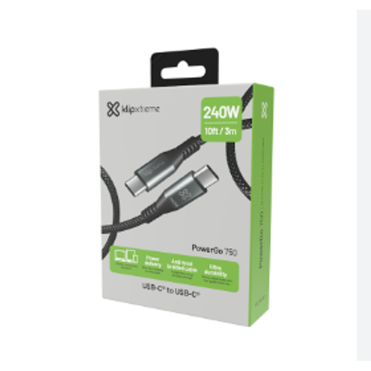 Cable USB-C 24 Pin, 240W - Negro 4