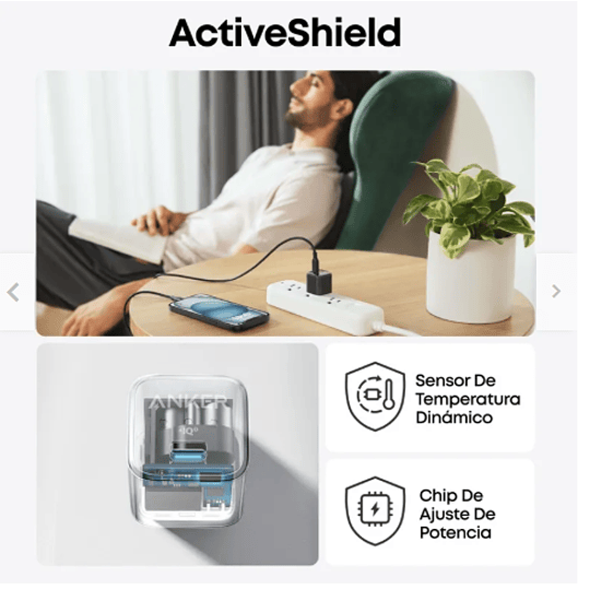 Cargador Anker - 511 Charger (Nano Pro) - Blanco