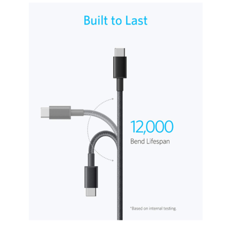 Cable Anker 322 USB-C a USB-C 6ft, carga estable y resistente 3