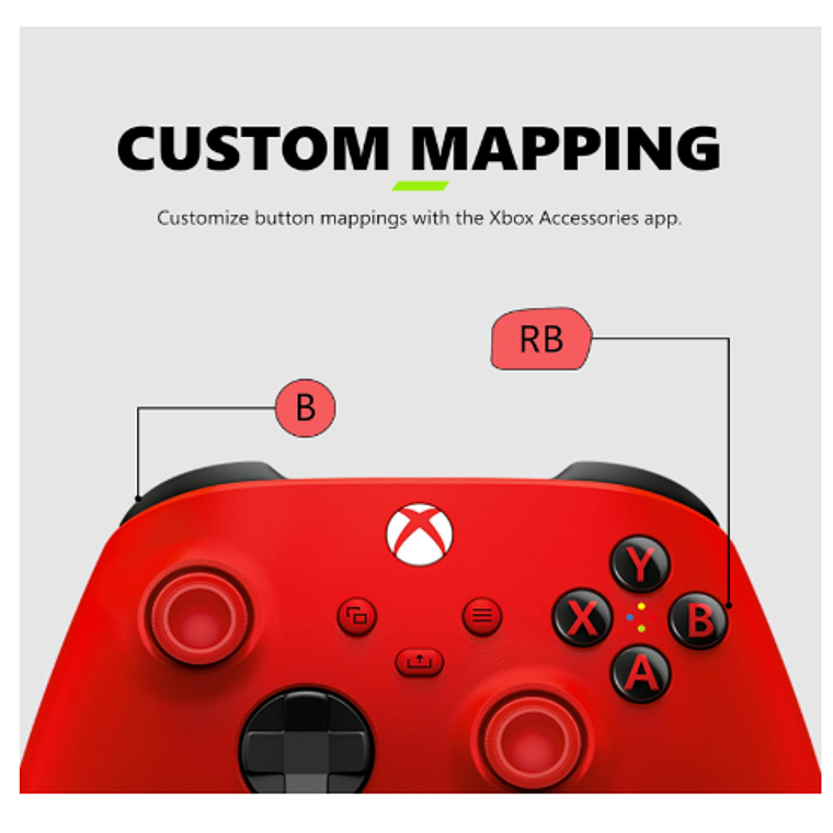 Control inalámbrico Microsoft Xbox - Rojo 5