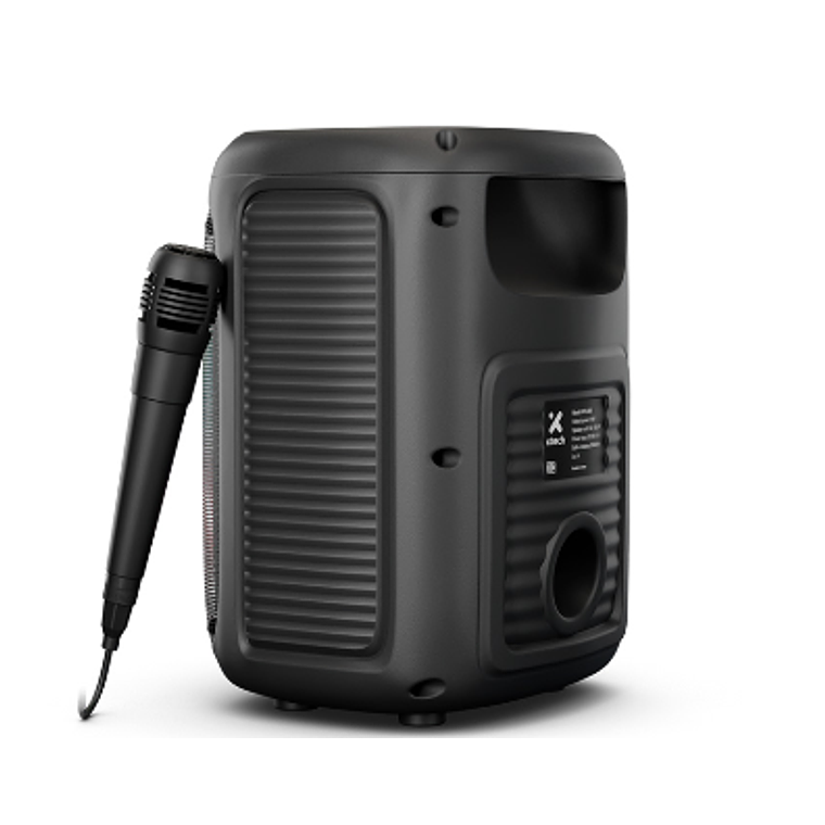 Parlante inalámbrico portátil con luces LED y micrófono Xtech XTS-661  5