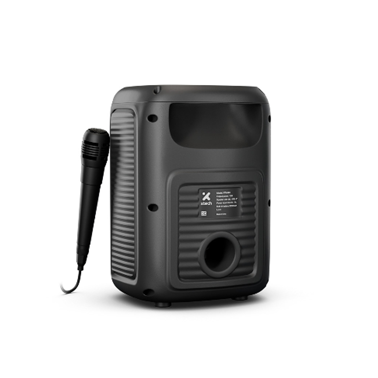 Parlante inalámbrico portátil con luces LED y micrófono Xtech XTS-661  6