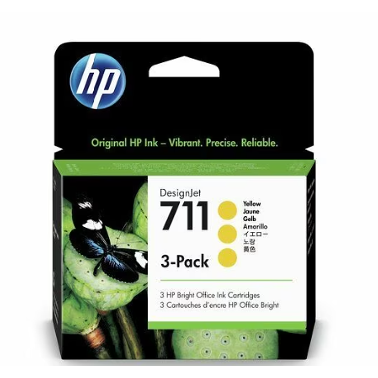 Cartuchos de Tinta HP (pack de 3), color Amarillo  1