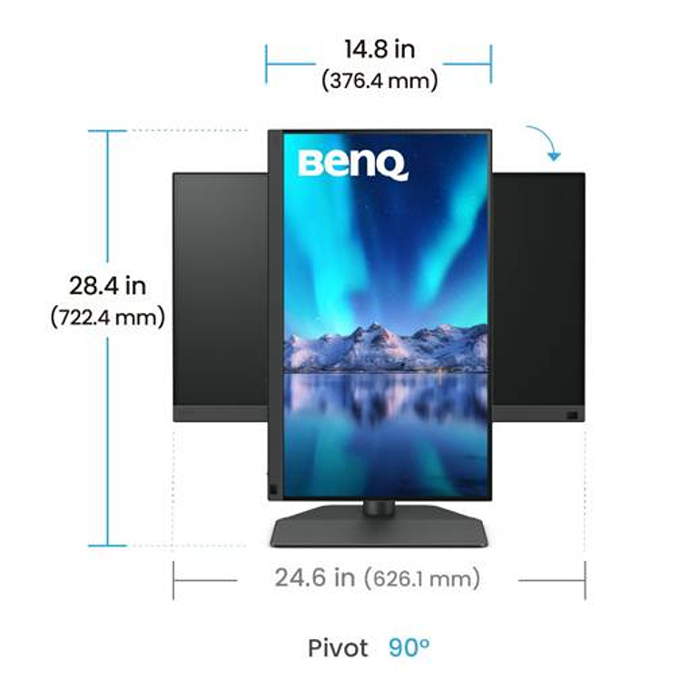 Monitor 24“ Profesional BenQ SW242Q IPS 2K, Adobe RGB HDR10, USB-C 90W, HDMI, DP 2