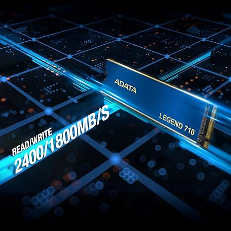 Disco duro 256GB SSD interno | ADATA Legend 710 (NVMe M.2, PCle 3.0, Hasta 2.400MB/s) 4