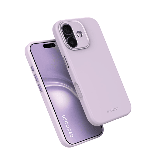 Funda silicona antimicrobiana iPhone 17 Decoded lavanda