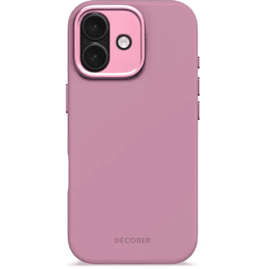 Funda silicona antimicrobiana iPhone 17 Decoded rosado