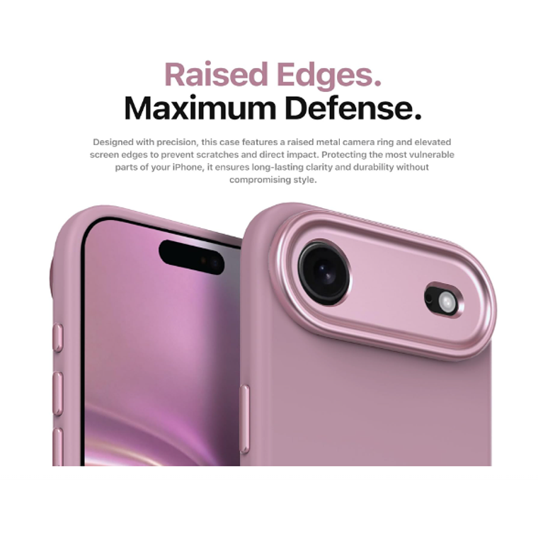 Funda silicona antimicrobiana iPhone 17 Air Decoded rosado 5