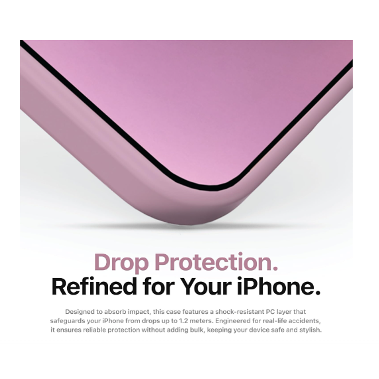 Funda silicona antimicrobiana iPhone 17 Air Decoded rosado 6