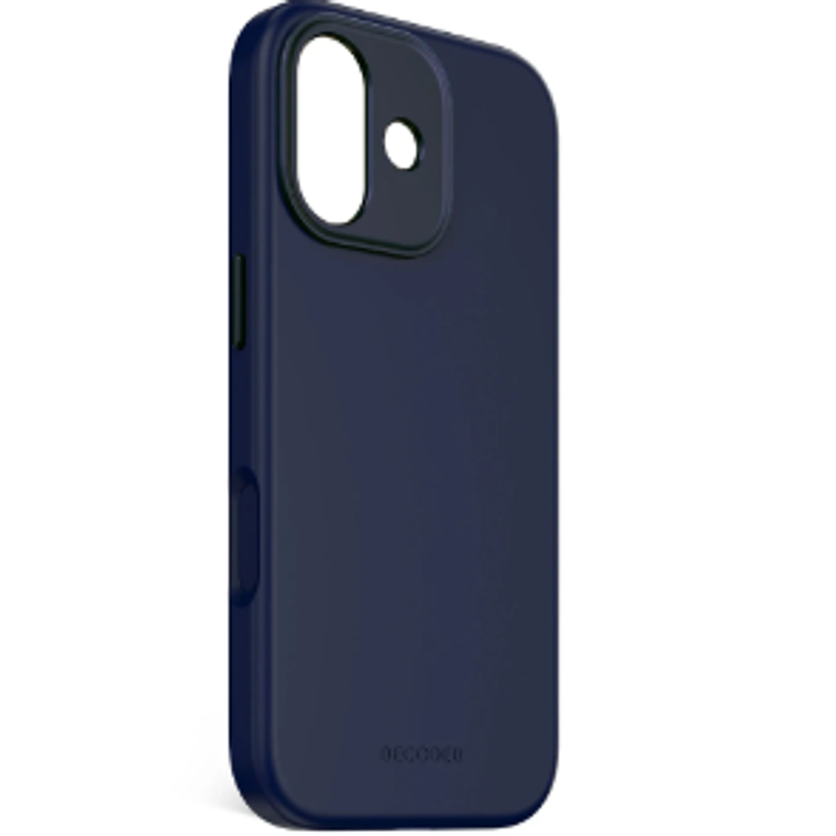 Funda silicona antimicrobiana iPhone 17 Decoded azul marino 2