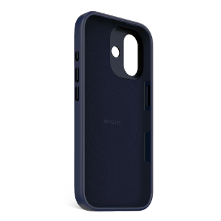 Funda silicona antimicrobiana iPhone 17 Decoded azul marino 4