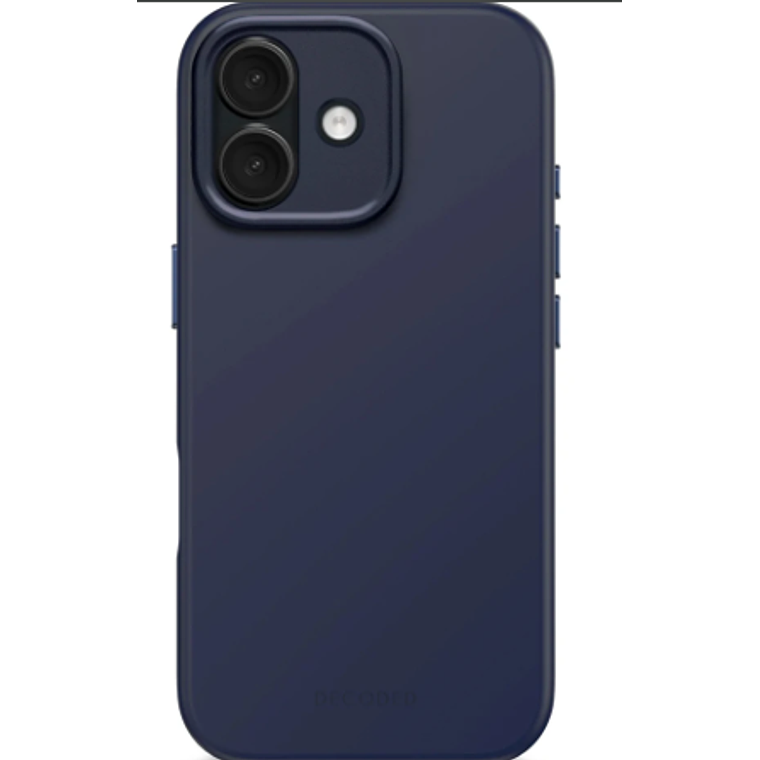 Funda silicona antimicrobiana iPhone 17 Decoded azul marino 1